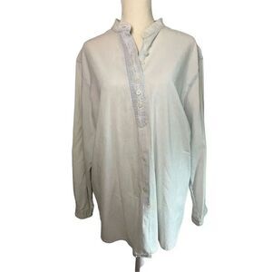 Bill Blass Cotton Long Sleeved Denim Tunic Size Medium